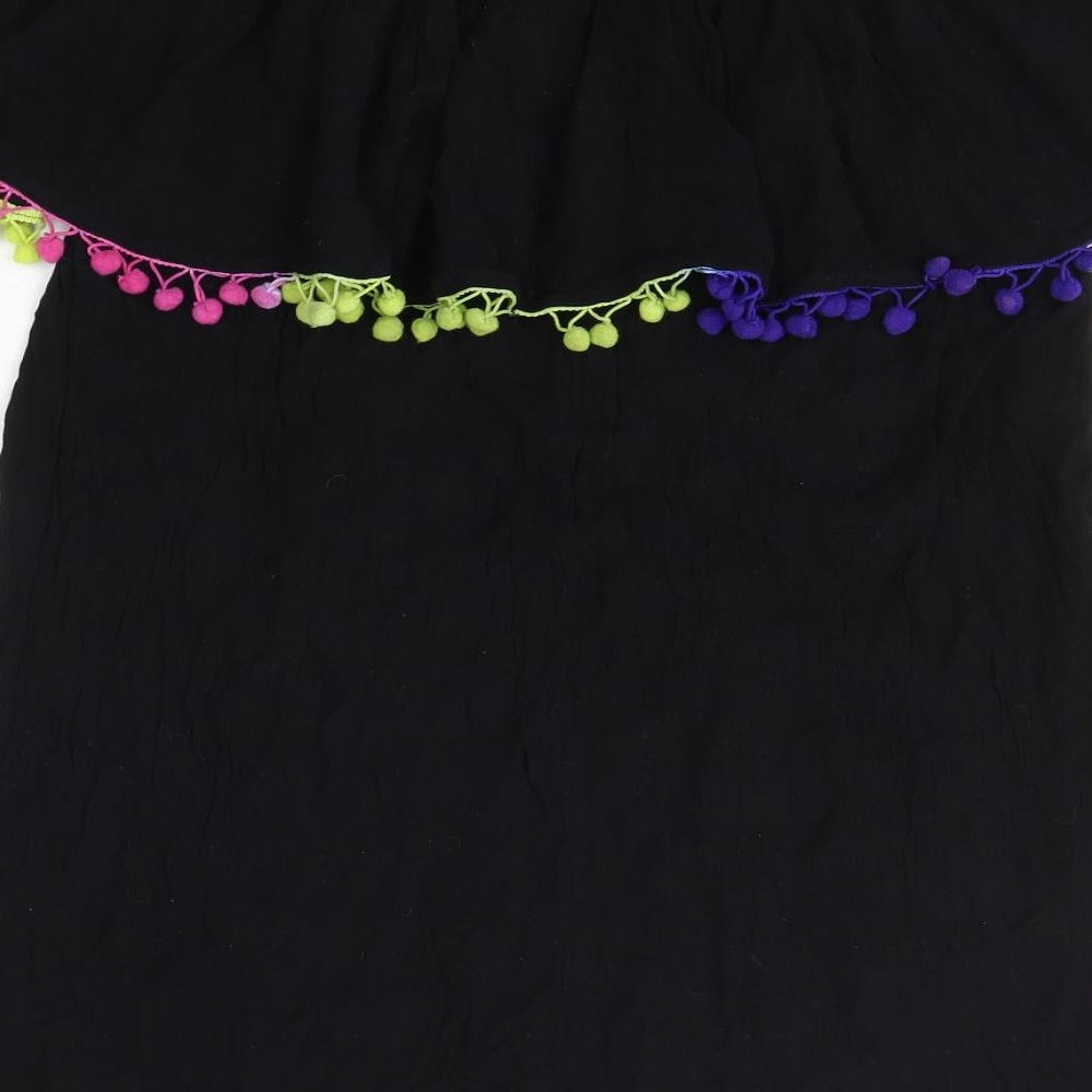Matalan Womens Black  Viscose A-Line  Size 12  Off the Shoulder