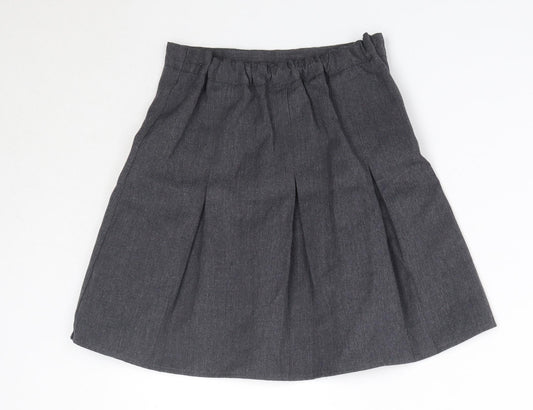 George Girls Grey  Polyester A-Line Skirt Size 6-7 Years  Regular  - School