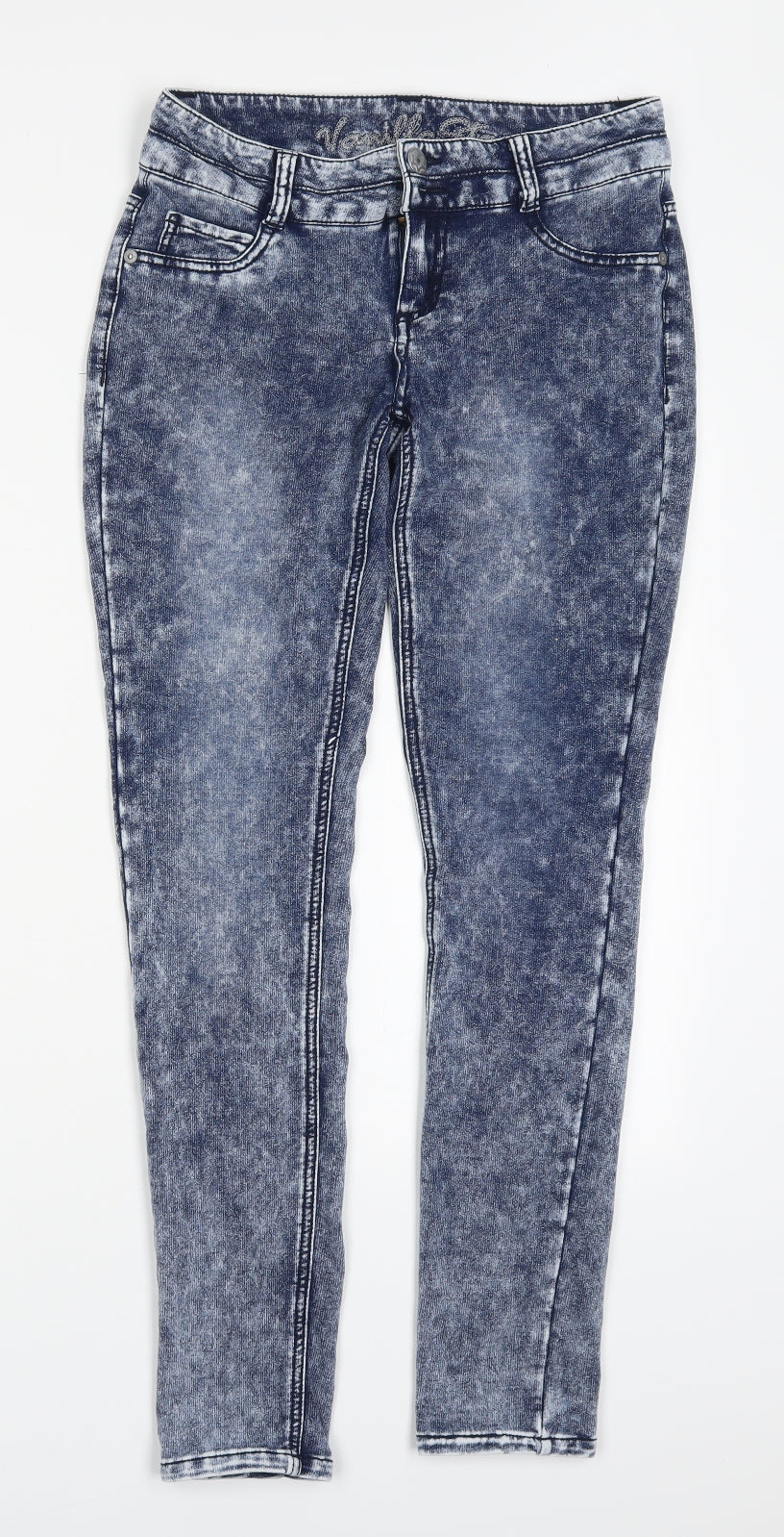 Vanilla Star Womens Blue  Cotton Jegging Jeans Size 29 in L30 in Regular Button