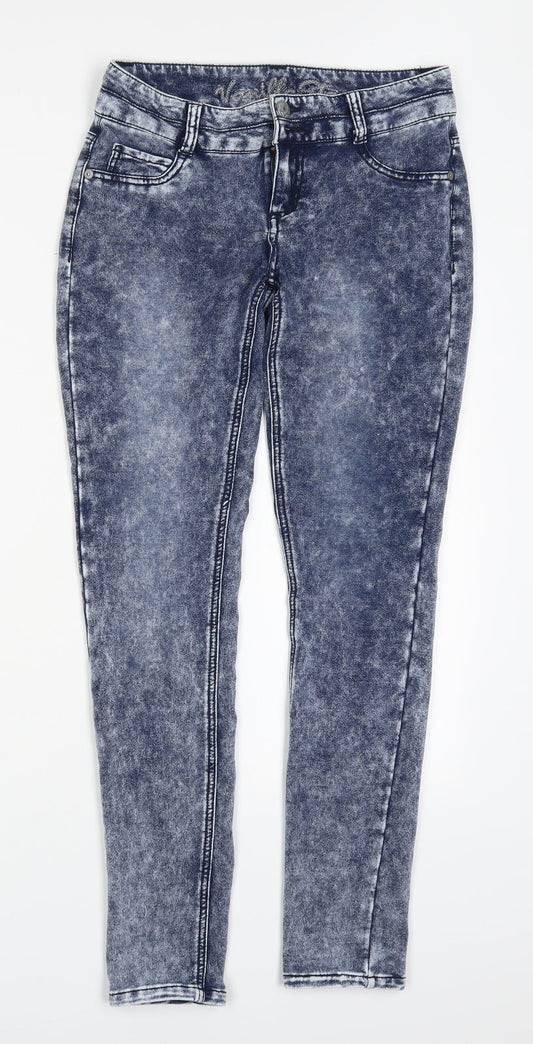 Vanilla Star Womens Blue  Cotton Jegging Jeans Size 29 in L30 in Regular Button
