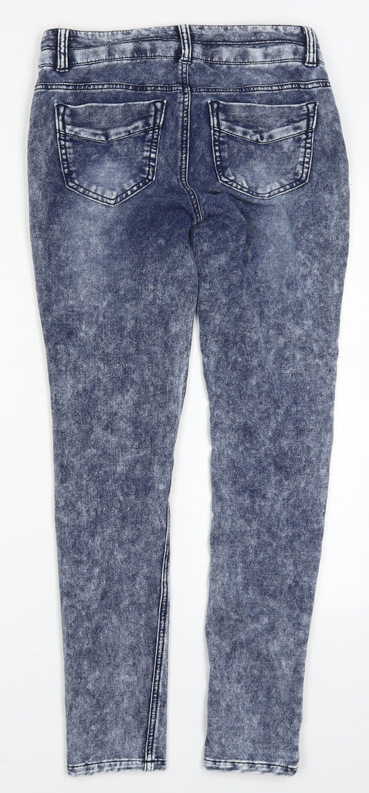 Vanilla Star Womens Blue  Cotton Jegging Jeans Size 29 in L30 in Regular Button