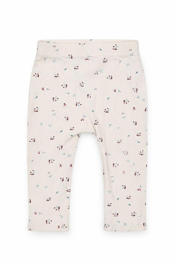 George Girls Ivory Geometric Cotton Pedal Pusher Leggings Size 6-9 Months  Pullover - Berries