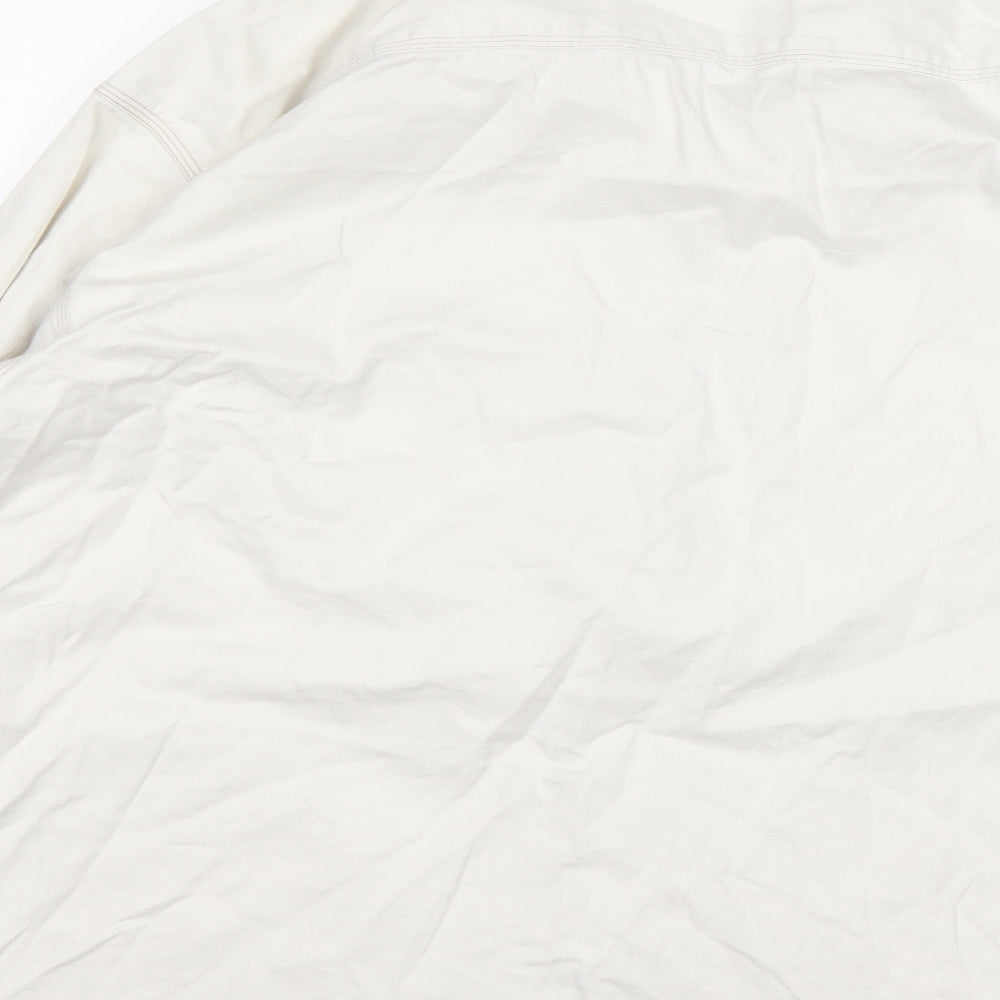 Cavenline Mens White    Button-Up Size XL Collared