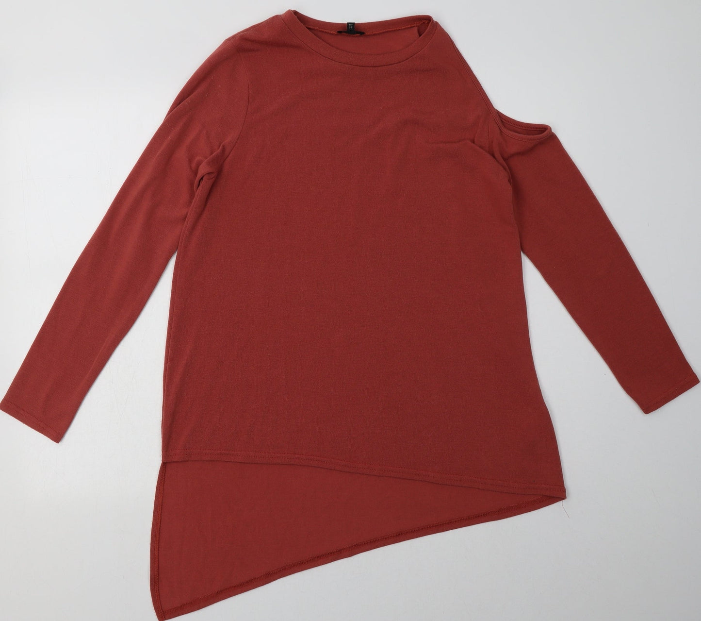 River Island Womens Pink  Polyester Pullover Sweatshirt Size 12  Pullover - one cold shoulder