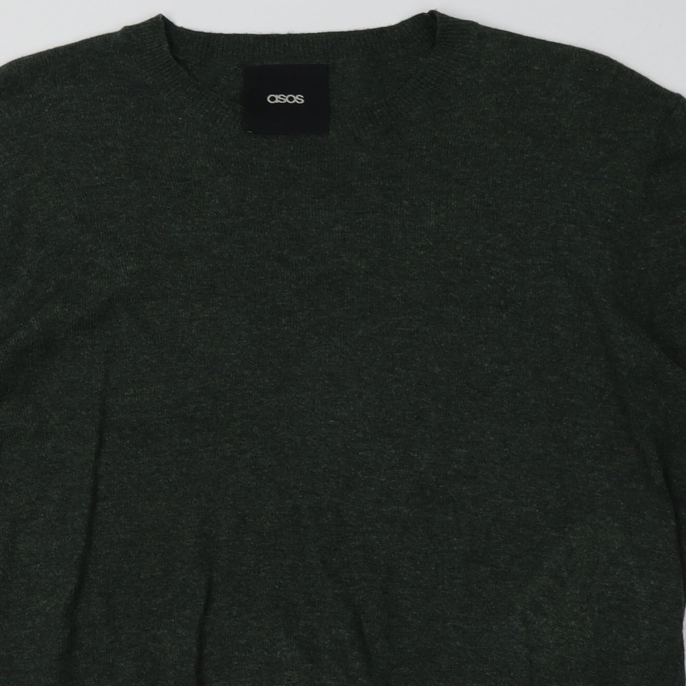 ASOS Mens Green  Nylon Pullover Sweatshirt Size M