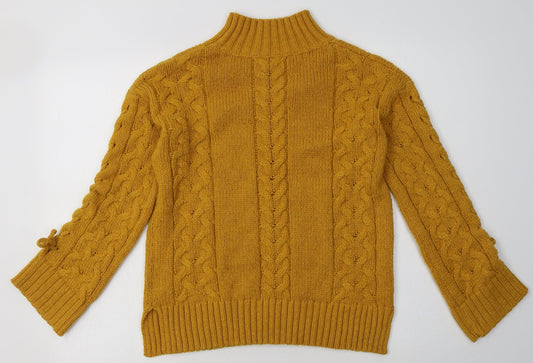 Matalan Womens Yellow  Acrylic Pullover Sweatshirt Size XS  Pullover