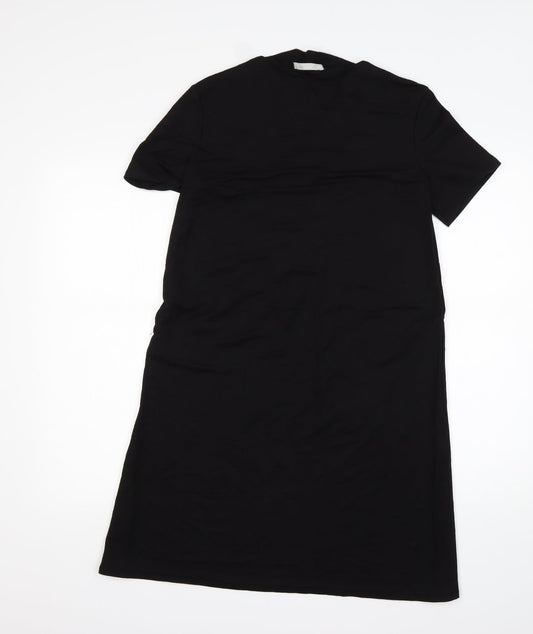 Zara Womens Black  Cotton A-Line  Size S  V-Neck