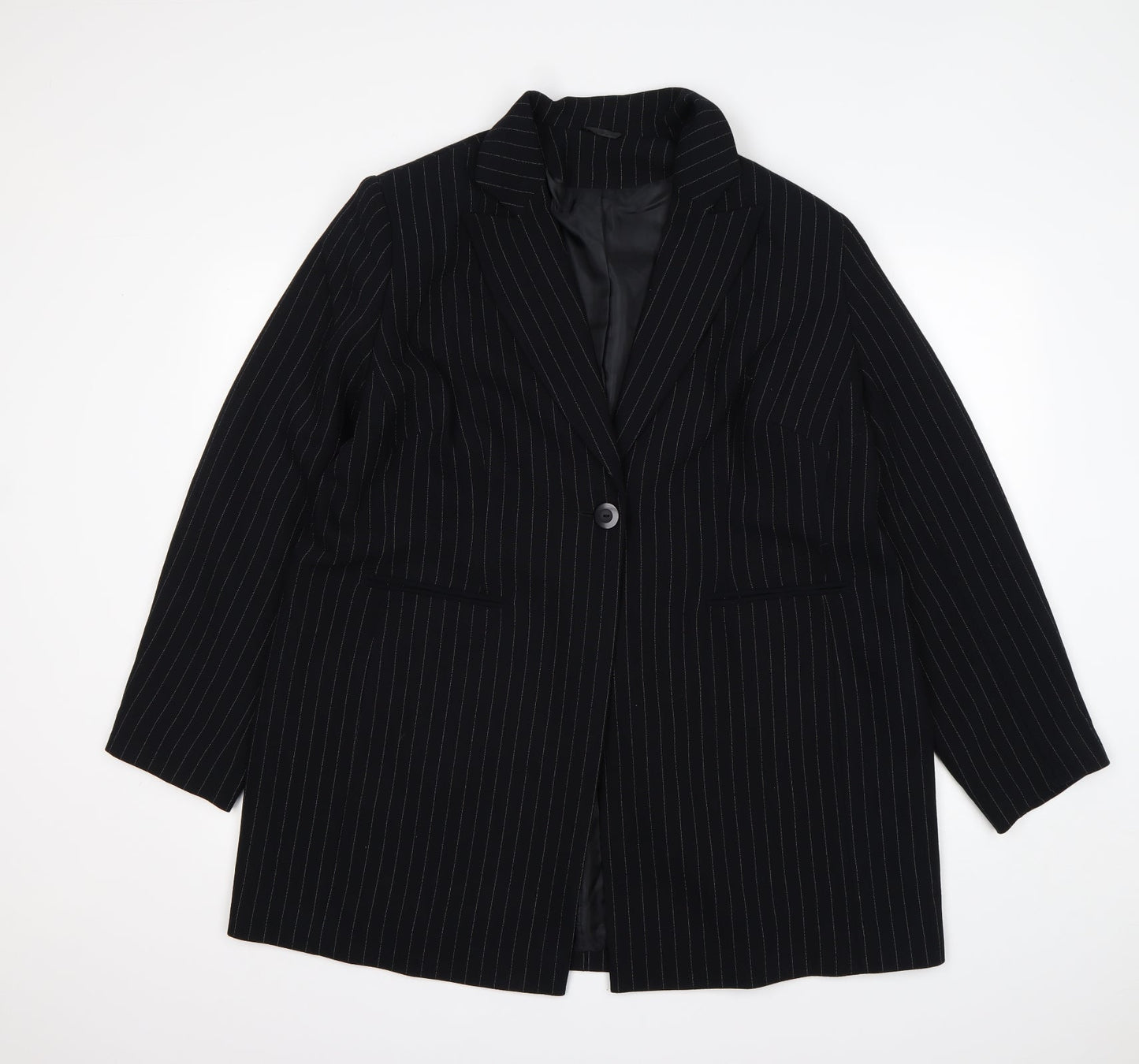 Profile Womens Multicoloured Striped Polyester Jacket Suit Jacket Size 18