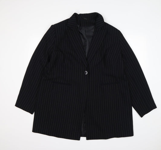 Profile Womens Multicoloured Striped Polyester Jacket Suit Jacket Size 18