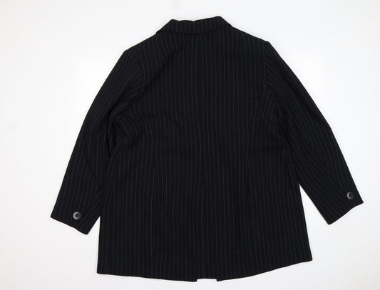 Profile Womens Multicoloured Striped Polyester Jacket Suit Jacket Size 18