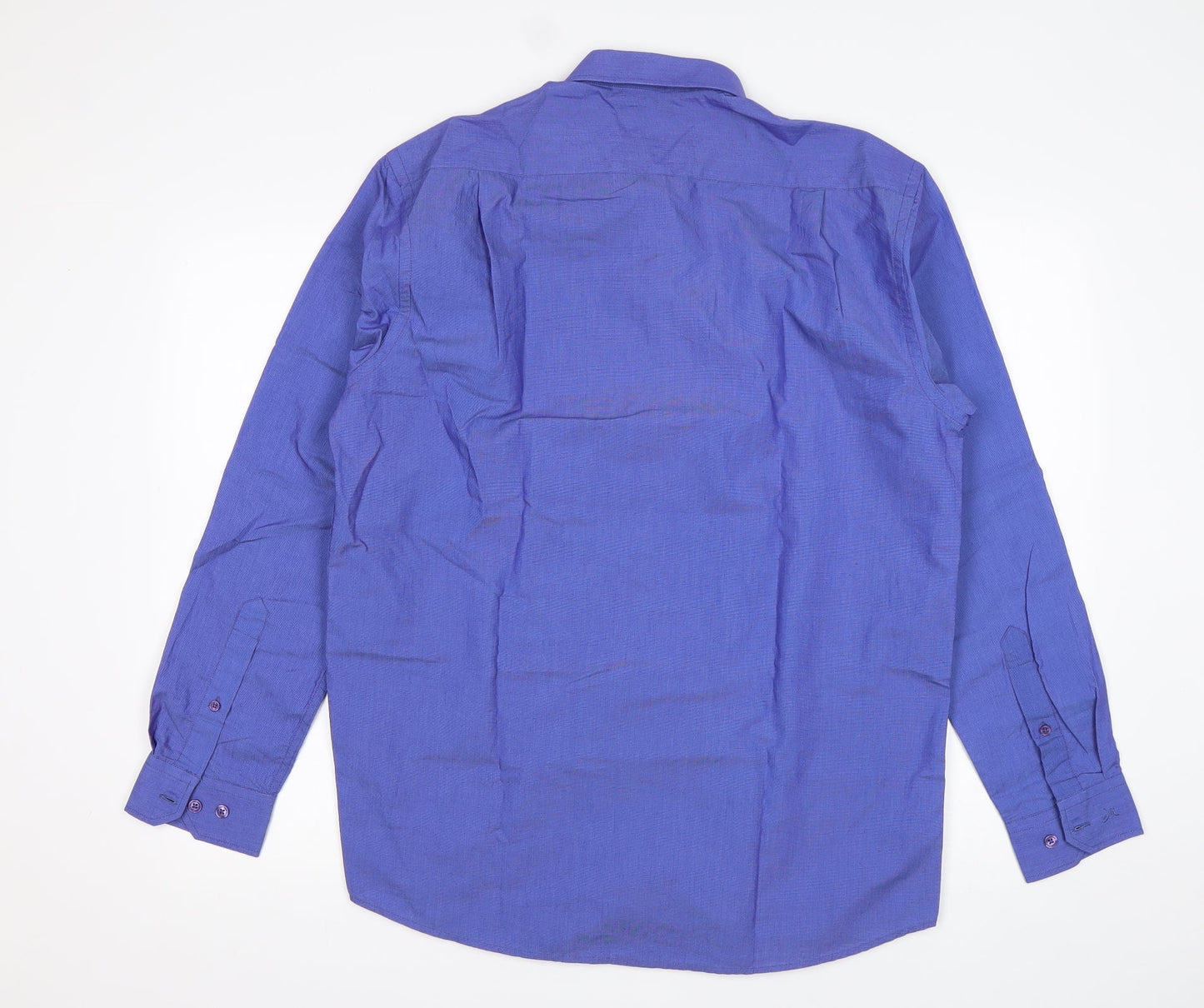 John Miller  Mens Blue  Cotton  Button-Up Size 41 Collared