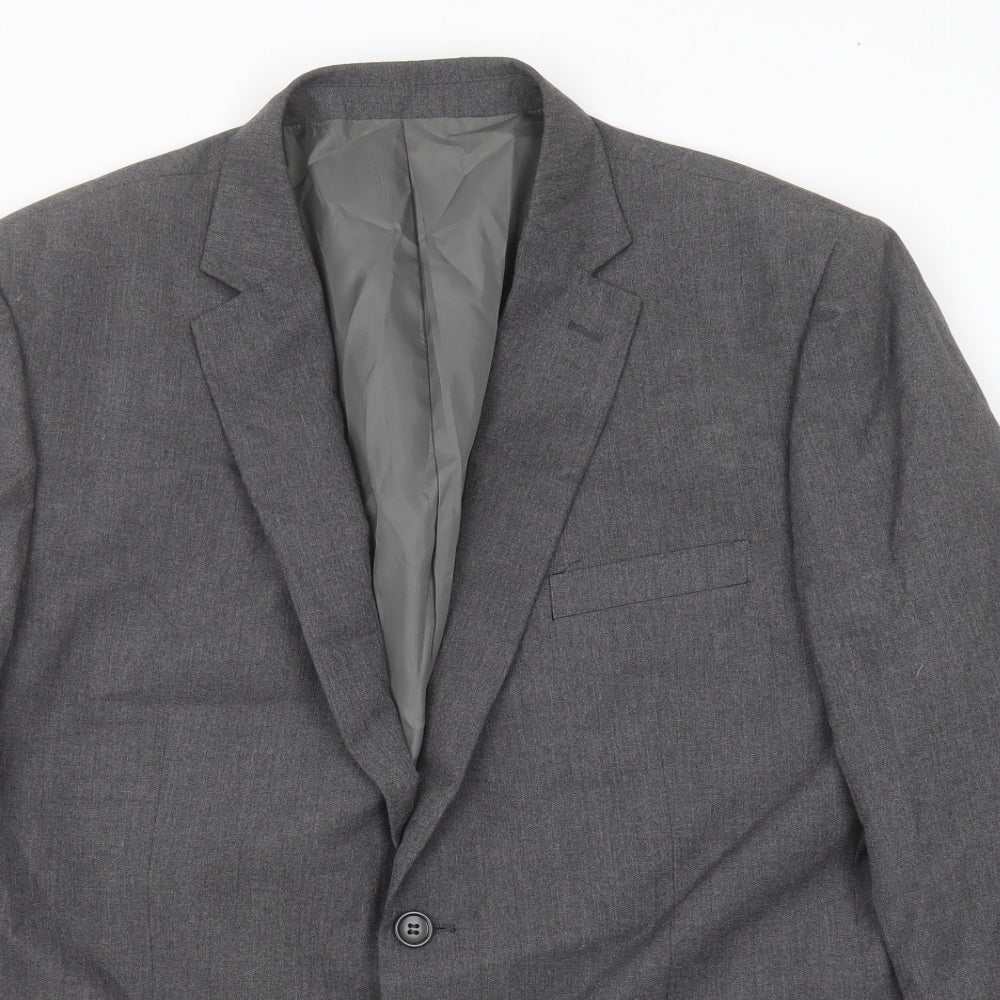 JACK REID Mens Grey  Polyester Jacket Suit Jacket Size 44