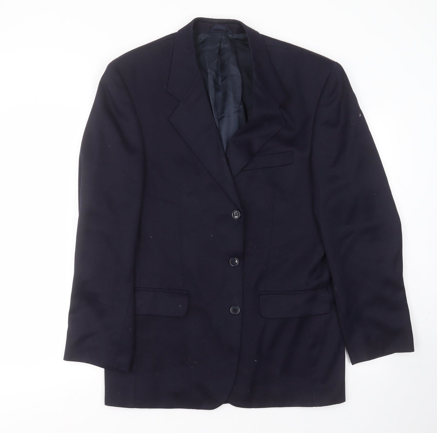 BURTONS Mens Blue  Polyester Jacket Suit Jacket Size 38