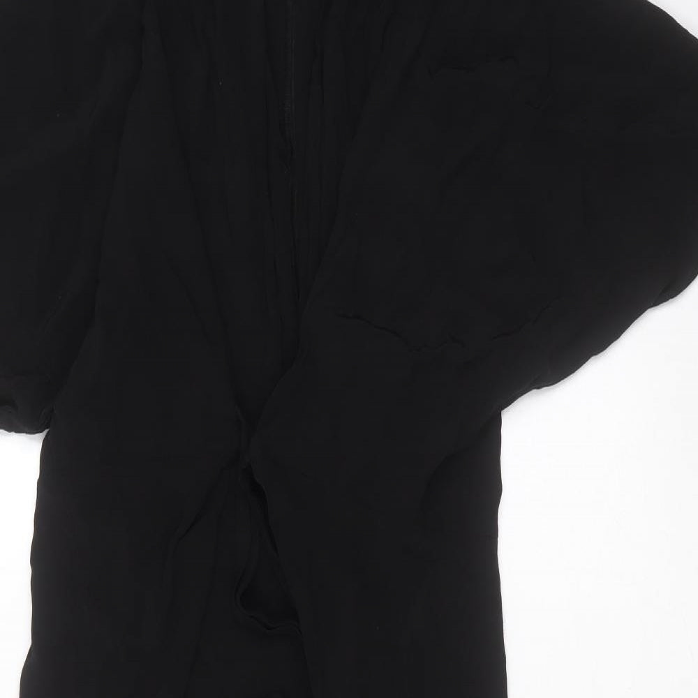ASOS Womens Black  Viscose Shift  Size 8  V-Neck  - tie Front Detail