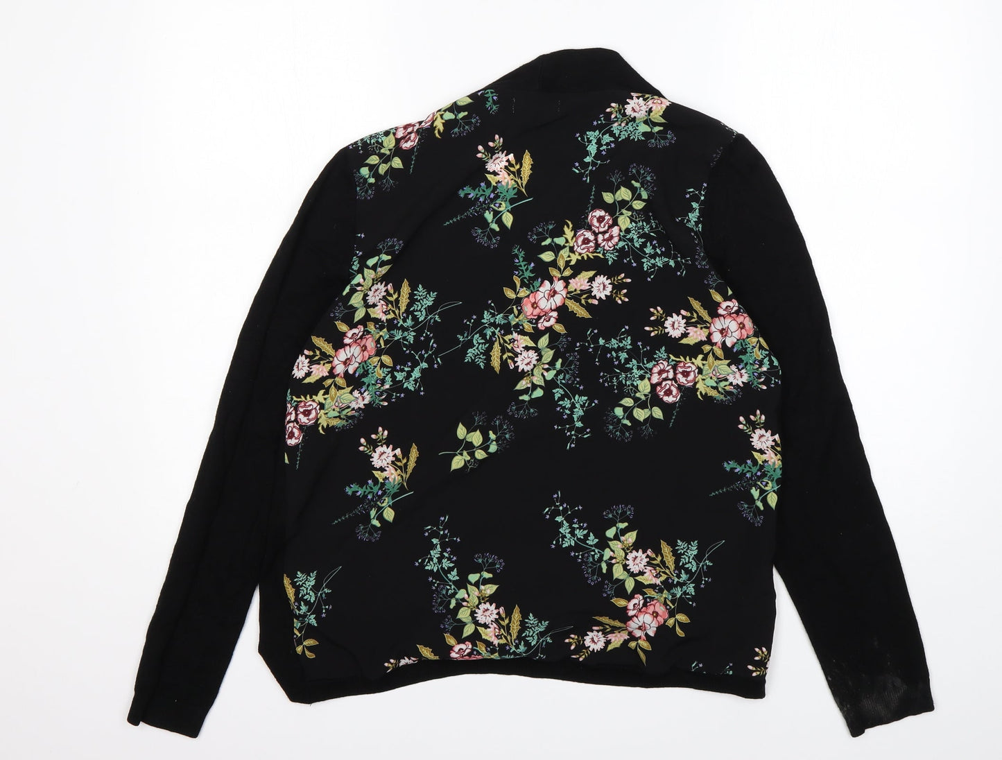 Papaya Womens Multicoloured V-Neck Floral Viscose Cardigan Jumper Size 12