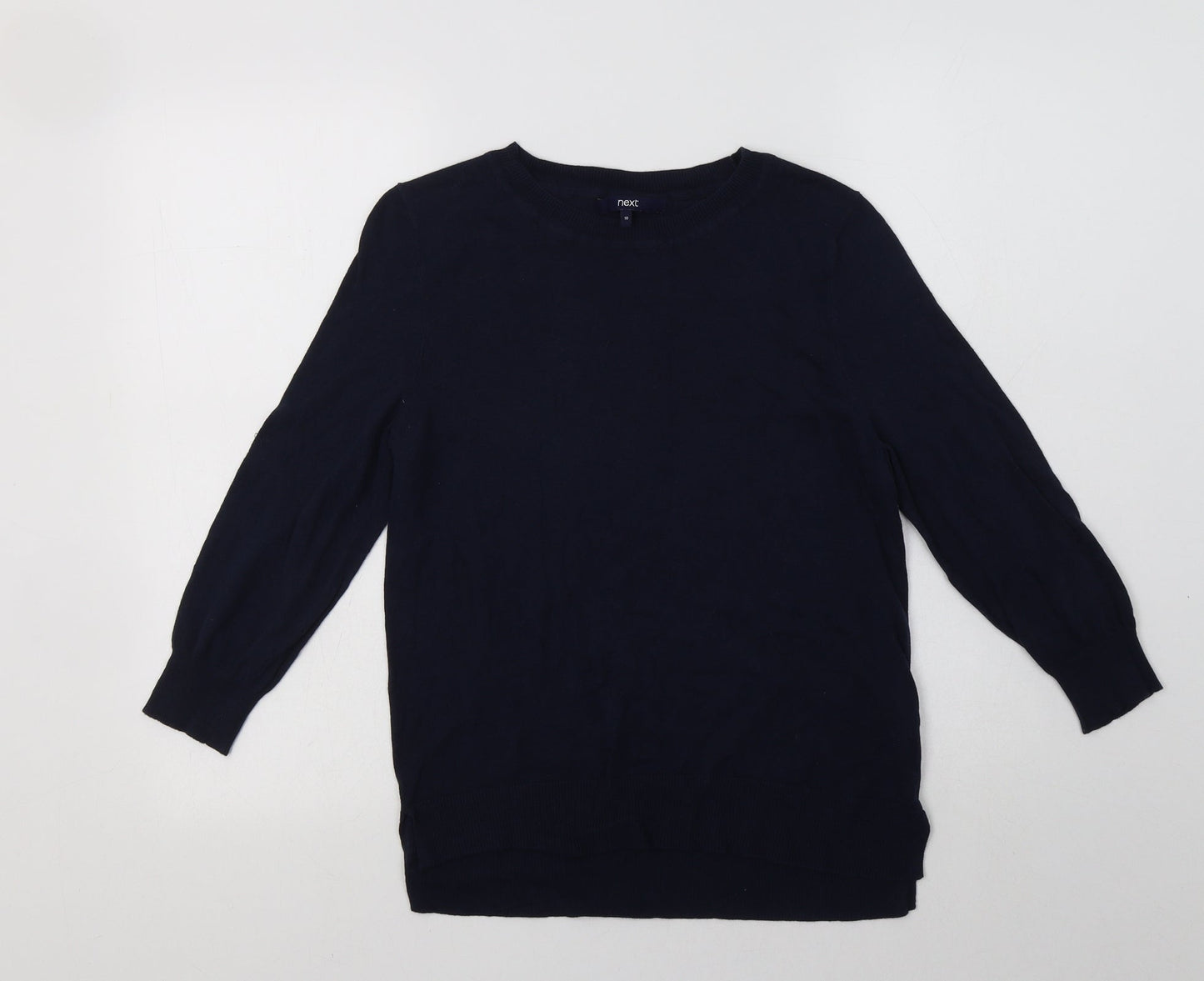 NEXT Womens Blue Crew Neck  Cotton Pullover Jumper Size 10