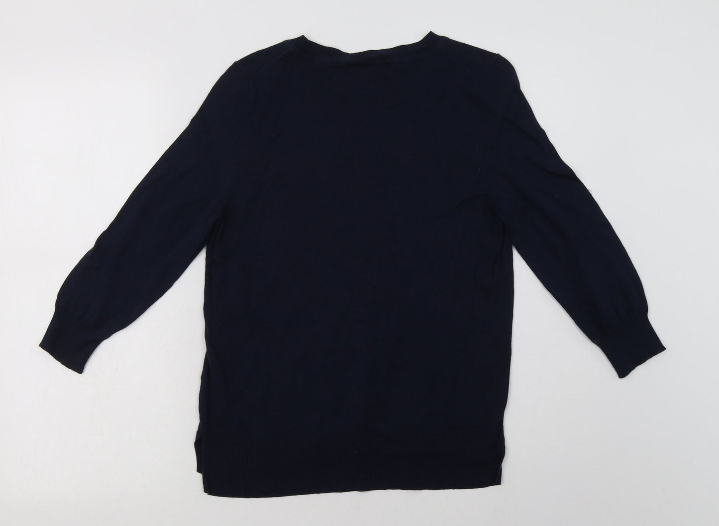 NEXT Womens Blue Crew Neck  Cotton Pullover Jumper Size 10