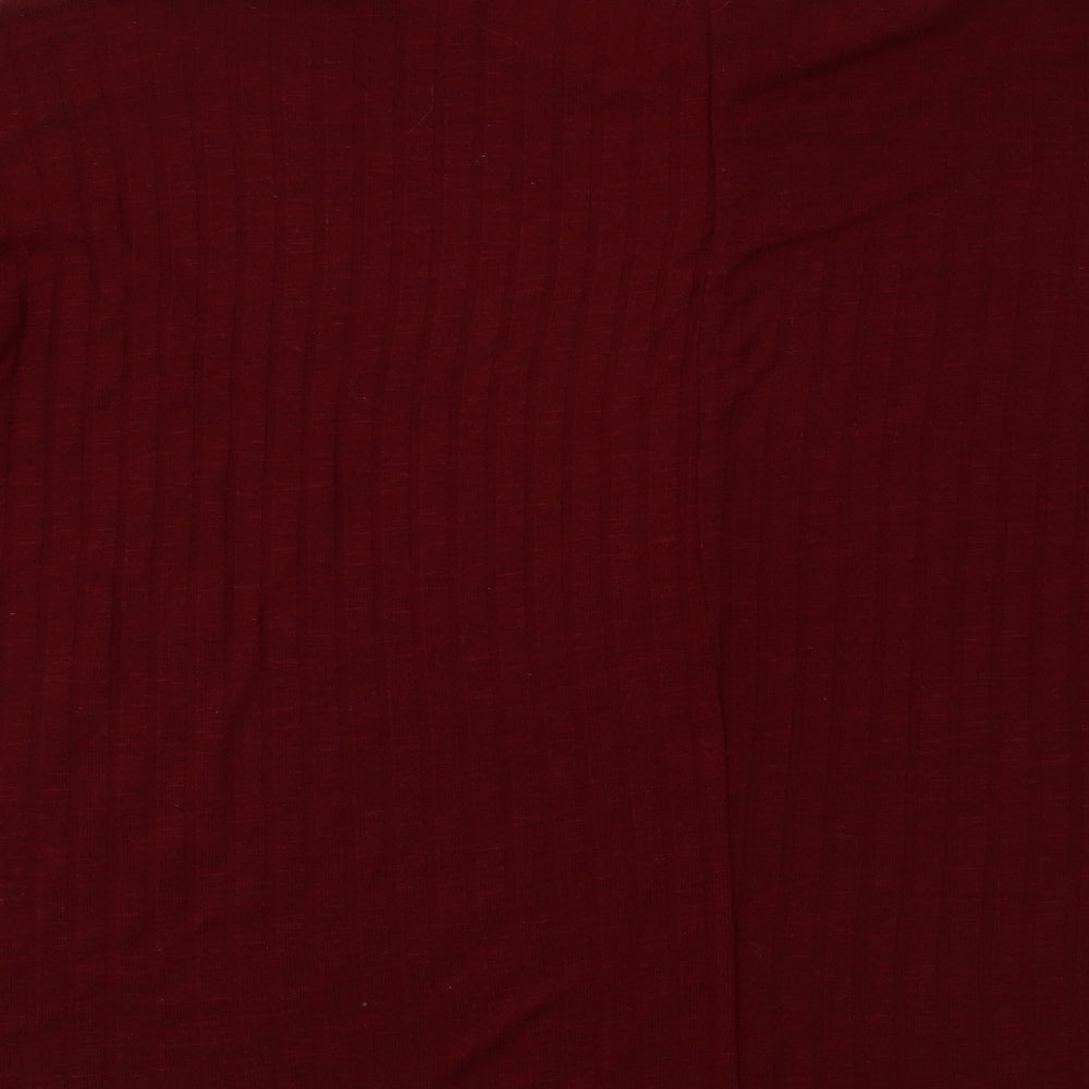 New Look Womens Red Crew Neck  Polyester Pullover Jumper Size L