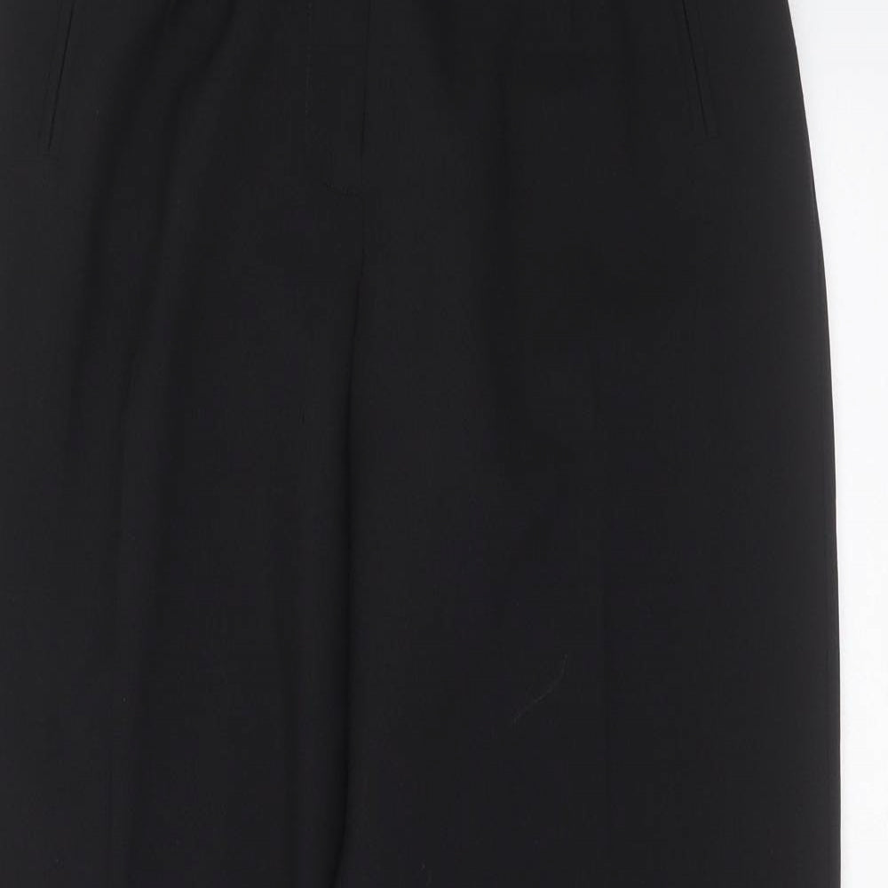 BHS Womens Black  Polyester Trousers  Size 12 L28 in Regular
