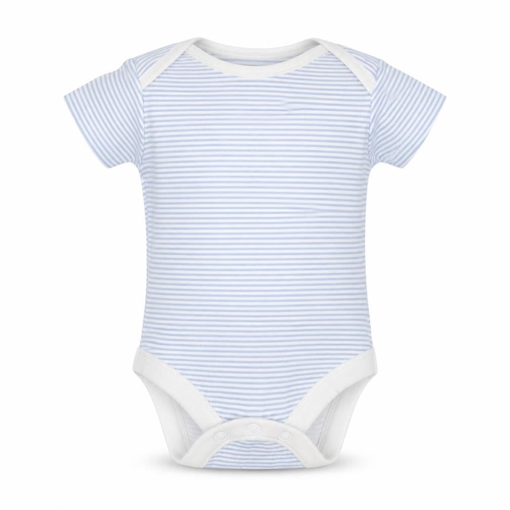 Nutmeg Baby Blue Striped Cotton Babygrow One-Piece Size Newborn