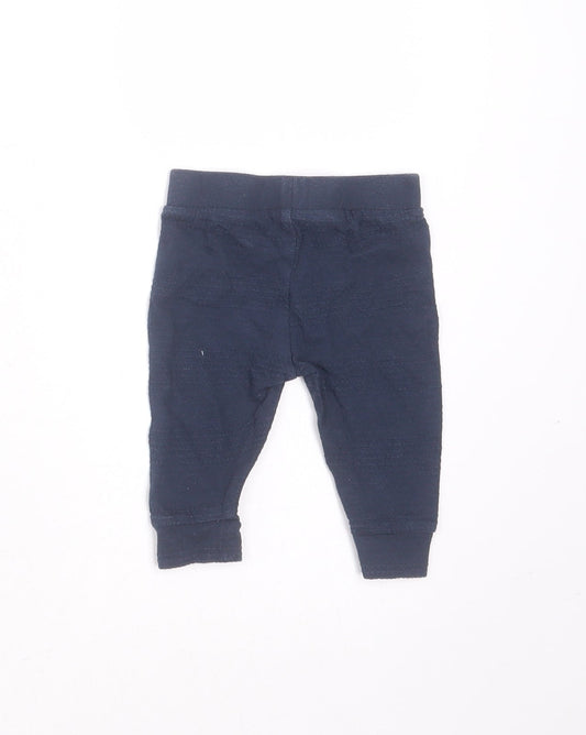 River Island Girls Blue Striped Cotton  Trousers Size Newborn