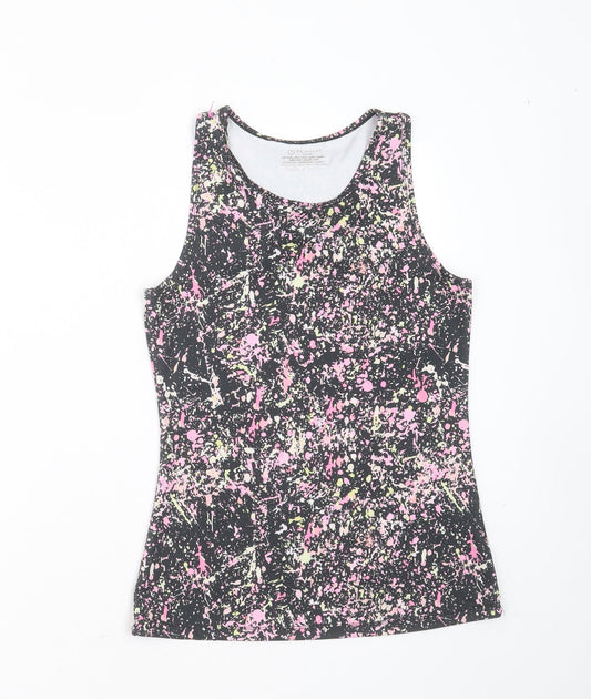 Primark Girls Black  Polyester Basic Tank Size 12-13 Years Round Neck  - active wear