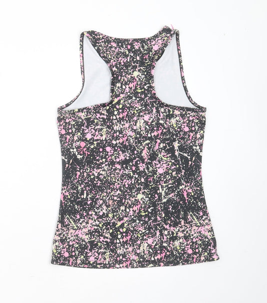 Primark Girls Black  Polyester Basic Tank Size 12-13 Years Round Neck  - active wear