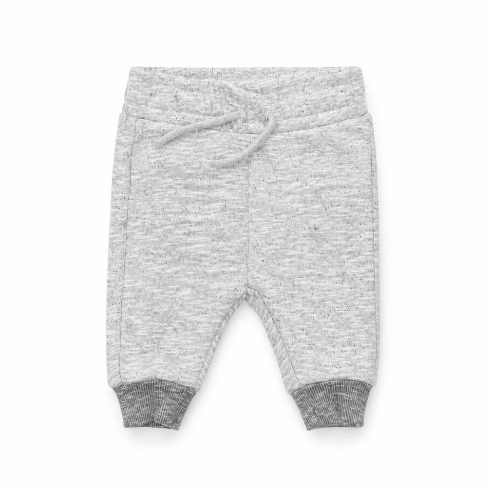 Nutmeg Baby Grey  Cotton Jogger Trousers Size 0-3 Months  Drawstring