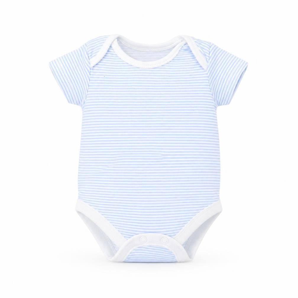 Nutmeg Baby Blue Striped Cotton Babygrow One-Piece Size Newborn