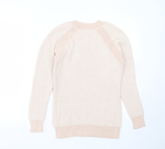 Principles Womens Pink Round Neck  Nylon Pullover Jumper Size 8