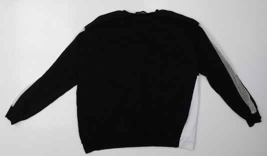 Select Womens Black Plaid Cotton Pullover Sweatshirt Size M  Pullover - athletic edition