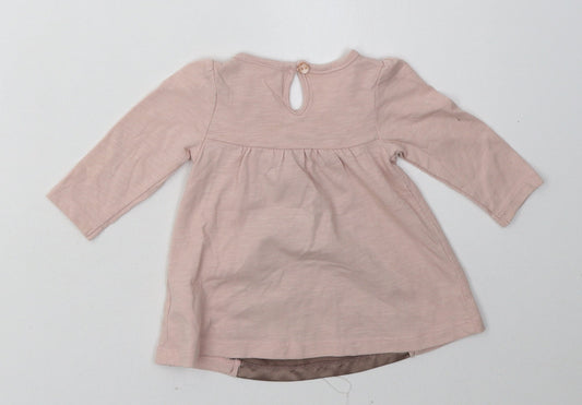Maggie & Zoe Girls Pink  Coir Basic Casual Size 3 Years Crew Neck Button