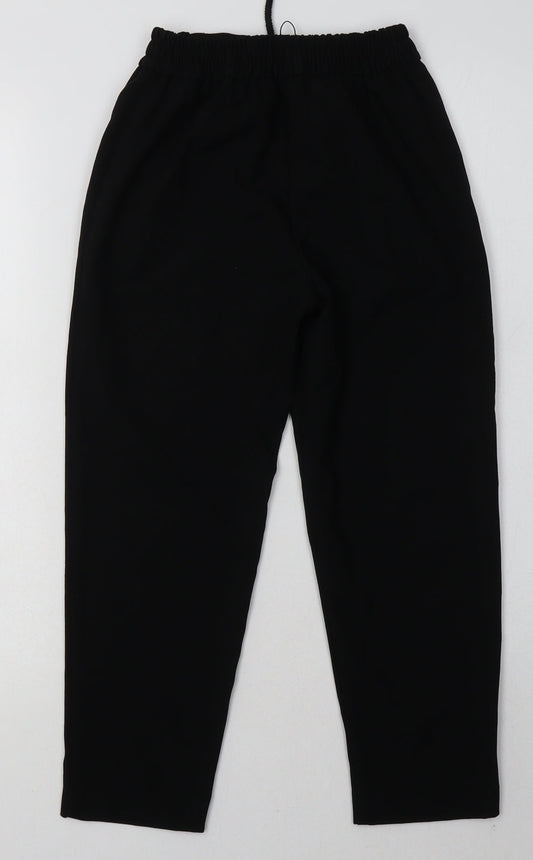 Zara Girls Black  Polyester Capri Trousers Size 9 Months  Regular Tie