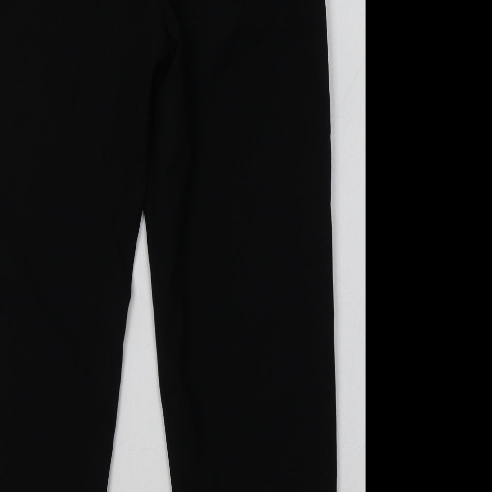 Zara Girls Black  Polyester Capri Trousers Size 9 Months  Regular Tie