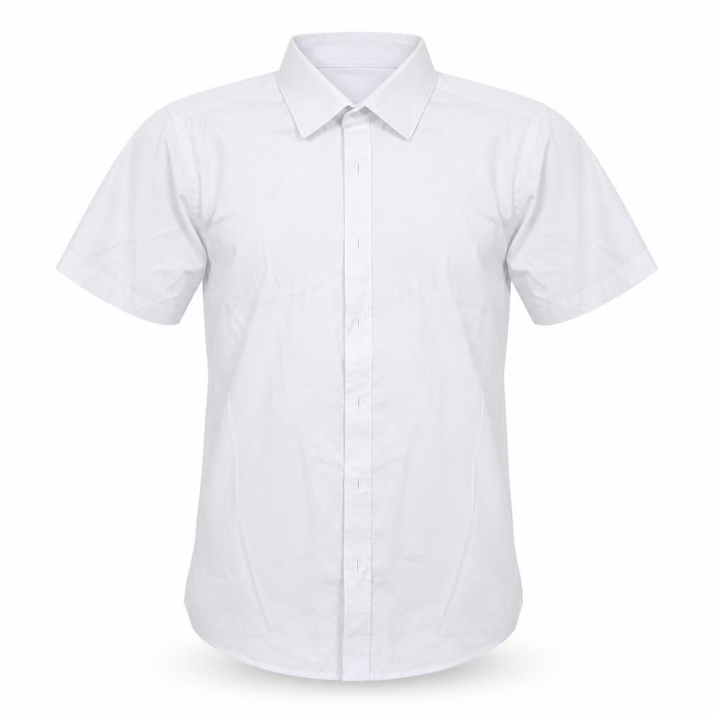 Marks & Spencer Boys White  Polyester Basic Button-Up Size 10-11 Years Collared Button - School Wear