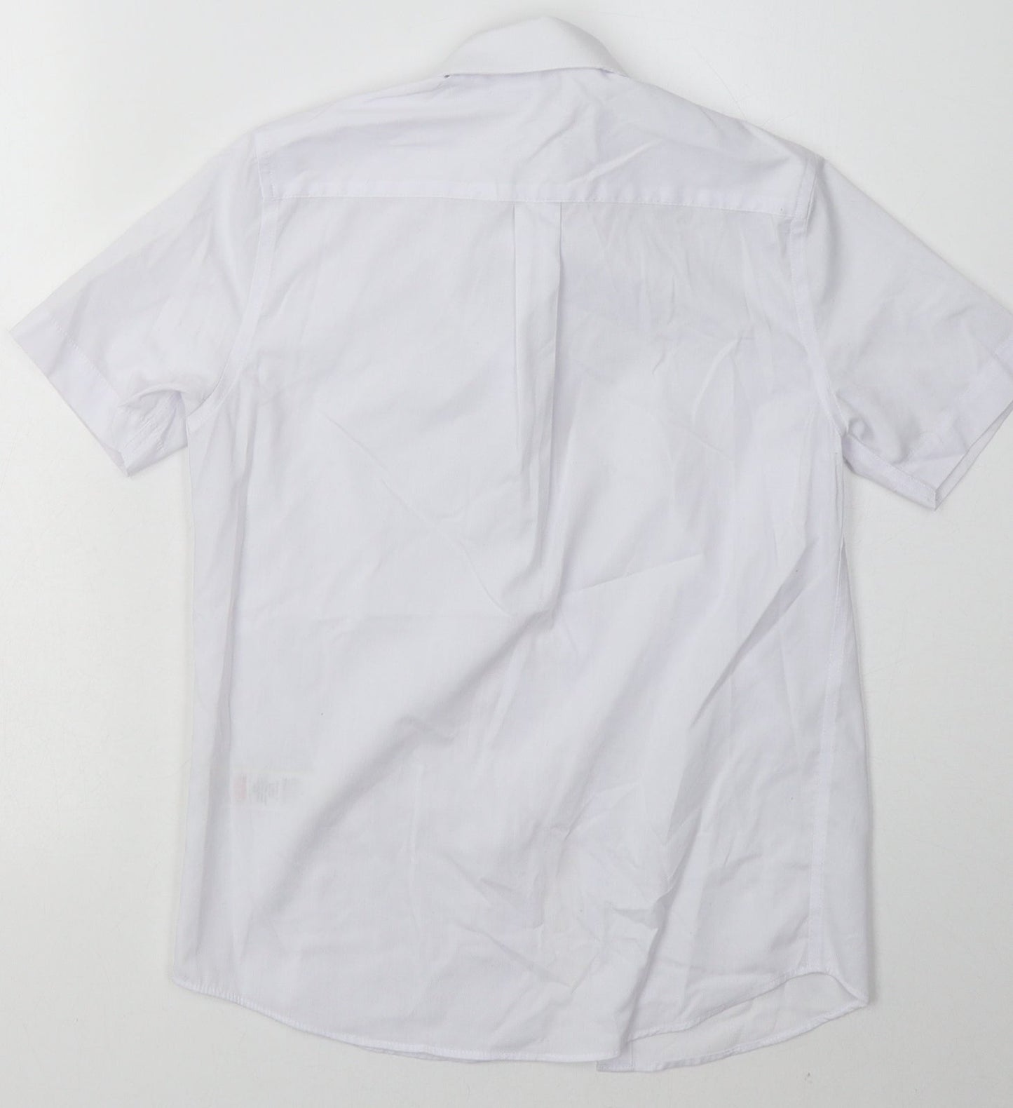 Marks and Spencer Boys White  Polyester Basic Button-Up Size 10-11 Years Collared Button - School Wear