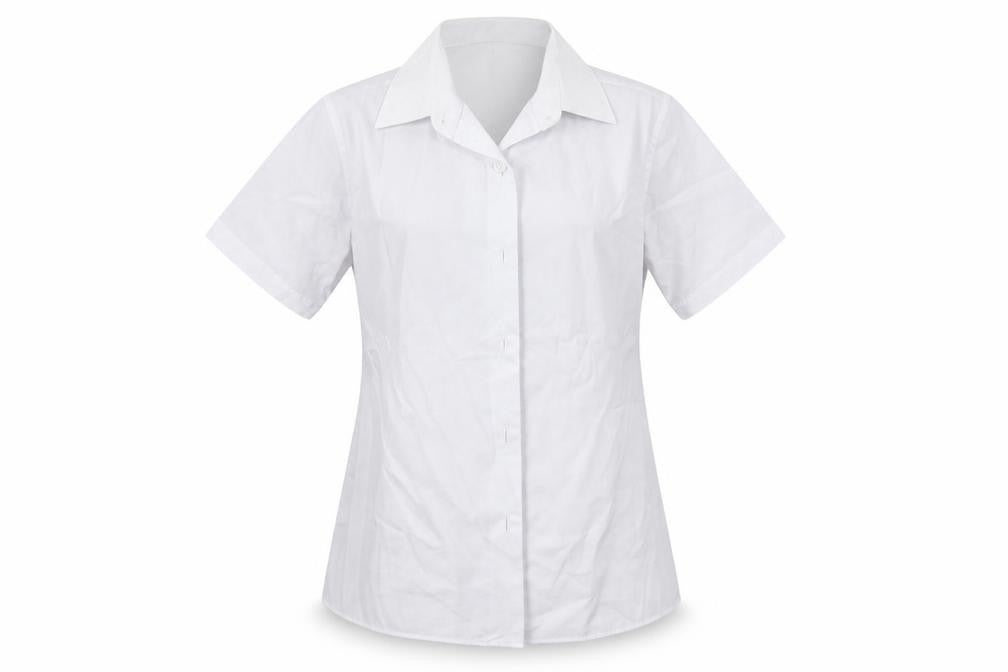 Marks and Spencer Boys White  Polyester Basic Button-Up Size 8-9 Years Collared Button - School Wear