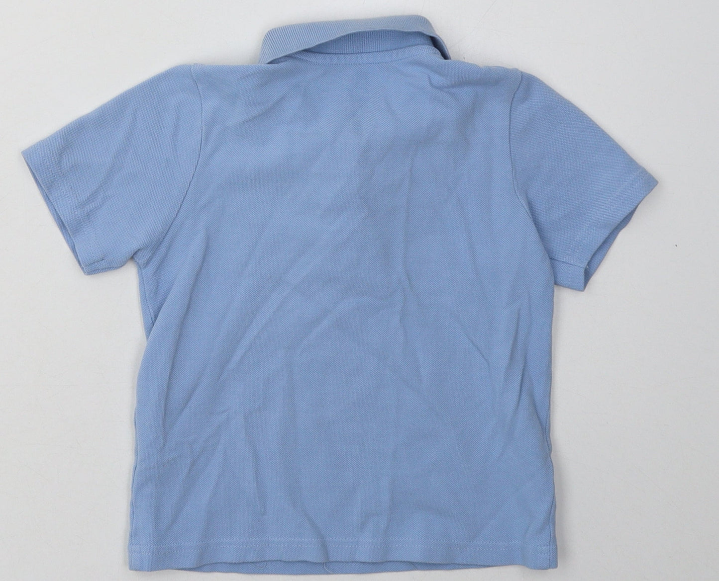 Matalan Boys Blue  Cotton Basic Polo Size 5 Years Collared Button - School Wear