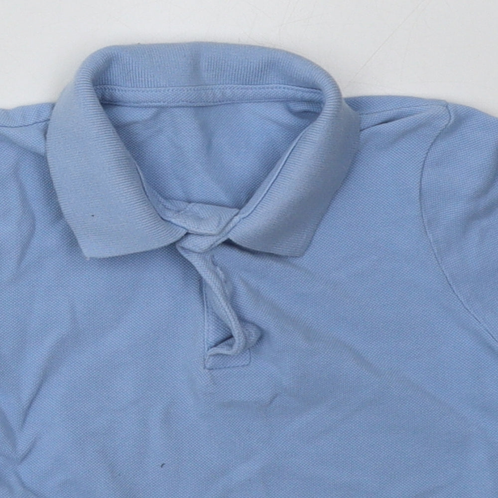 Matalan Boys Blue  Cotton Basic Polo Size 5 Years Collared Button - School Wear