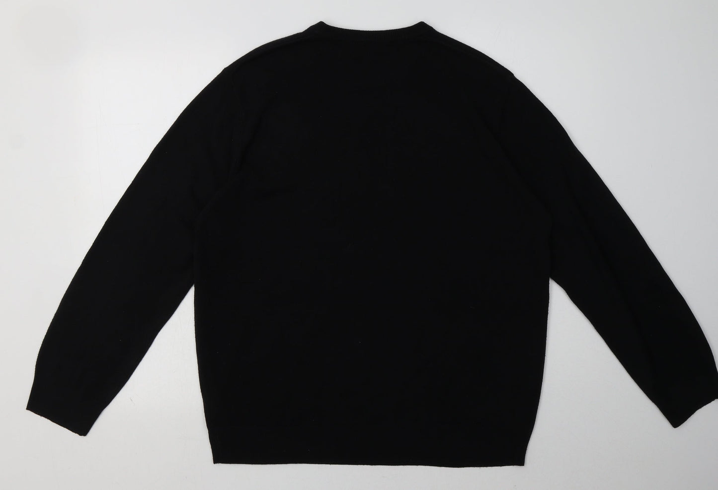 Debenhams Mens Black  Acrylic Pullover Sweatshirt Size L