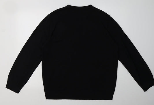 Debenhams Mens Black  Acrylic Pullover Sweatshirt Size L