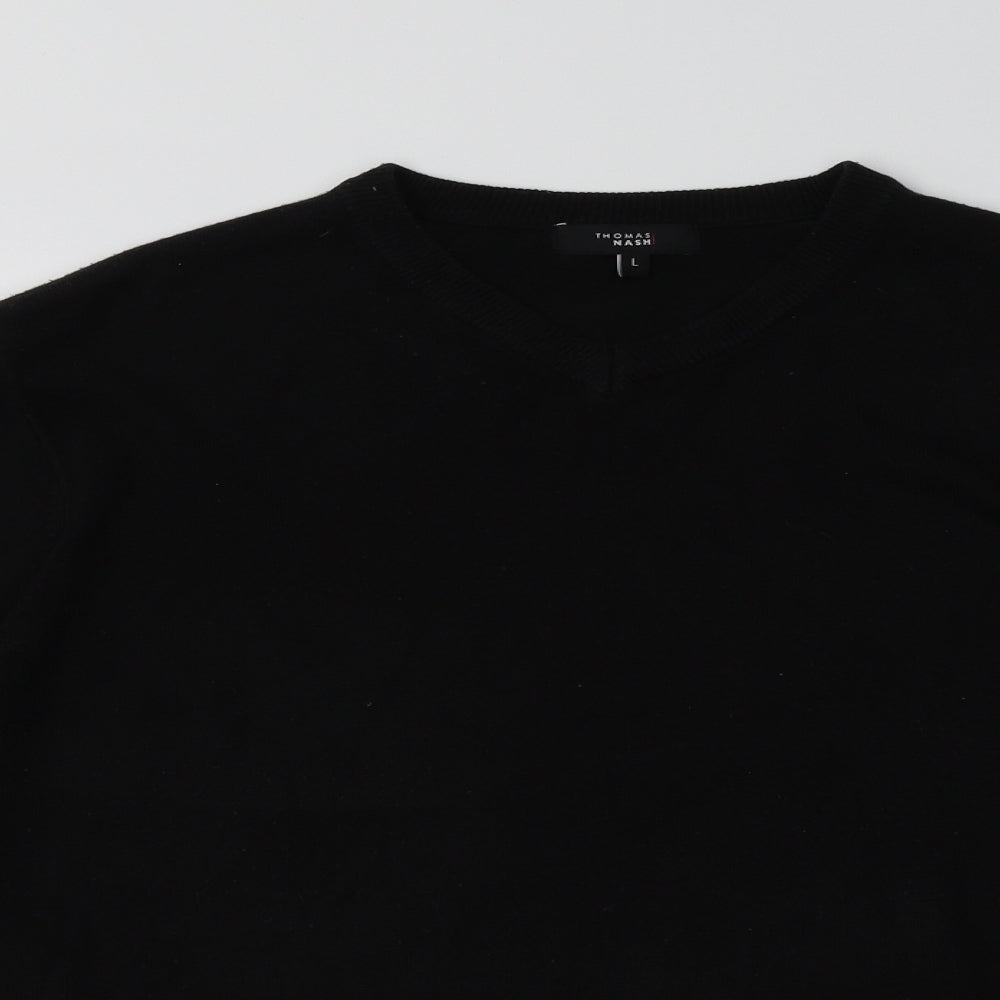 Debenhams Mens Black  Acrylic Pullover Sweatshirt Size L