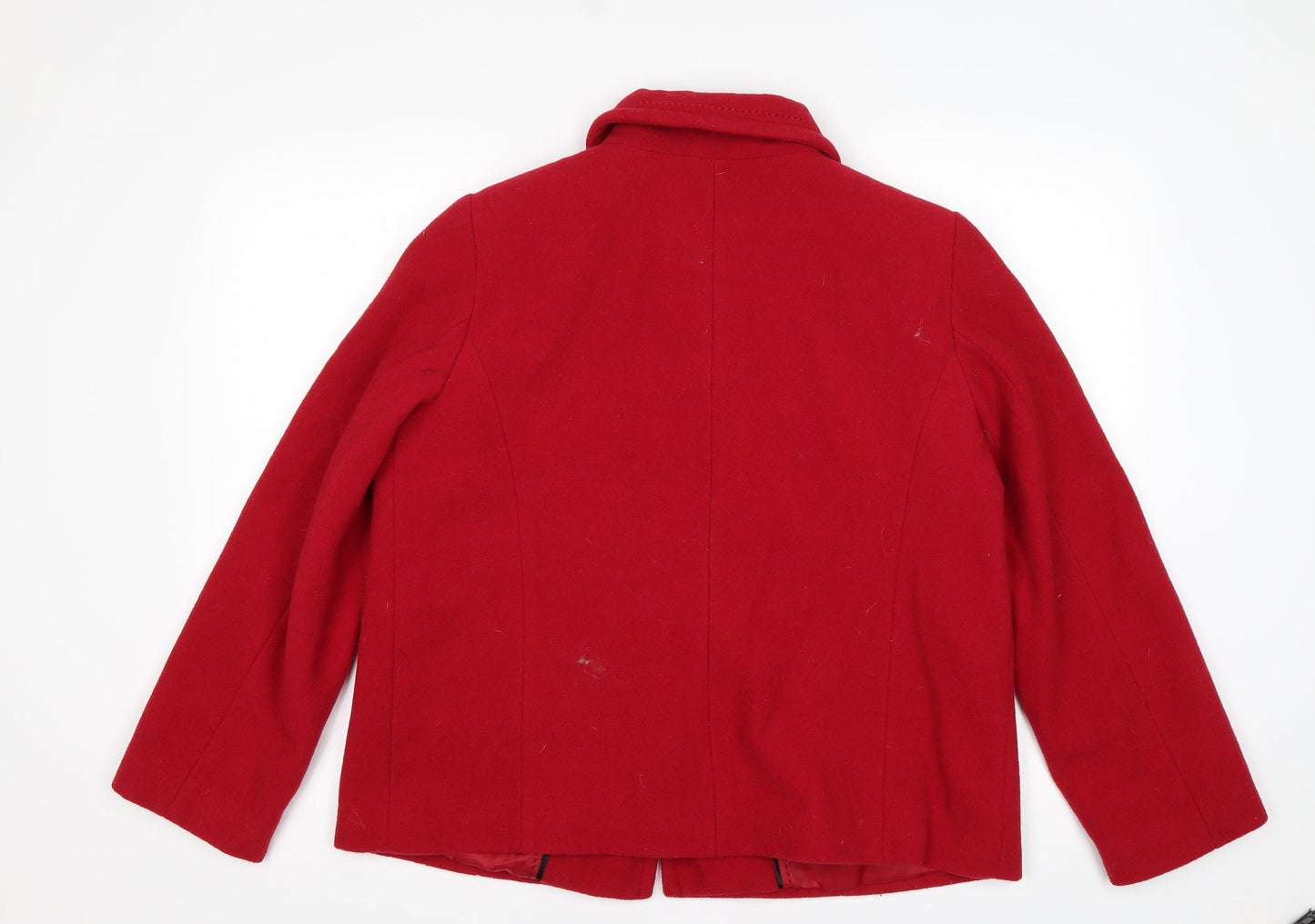 BM Womens Red   Overcoat Coat Size 14