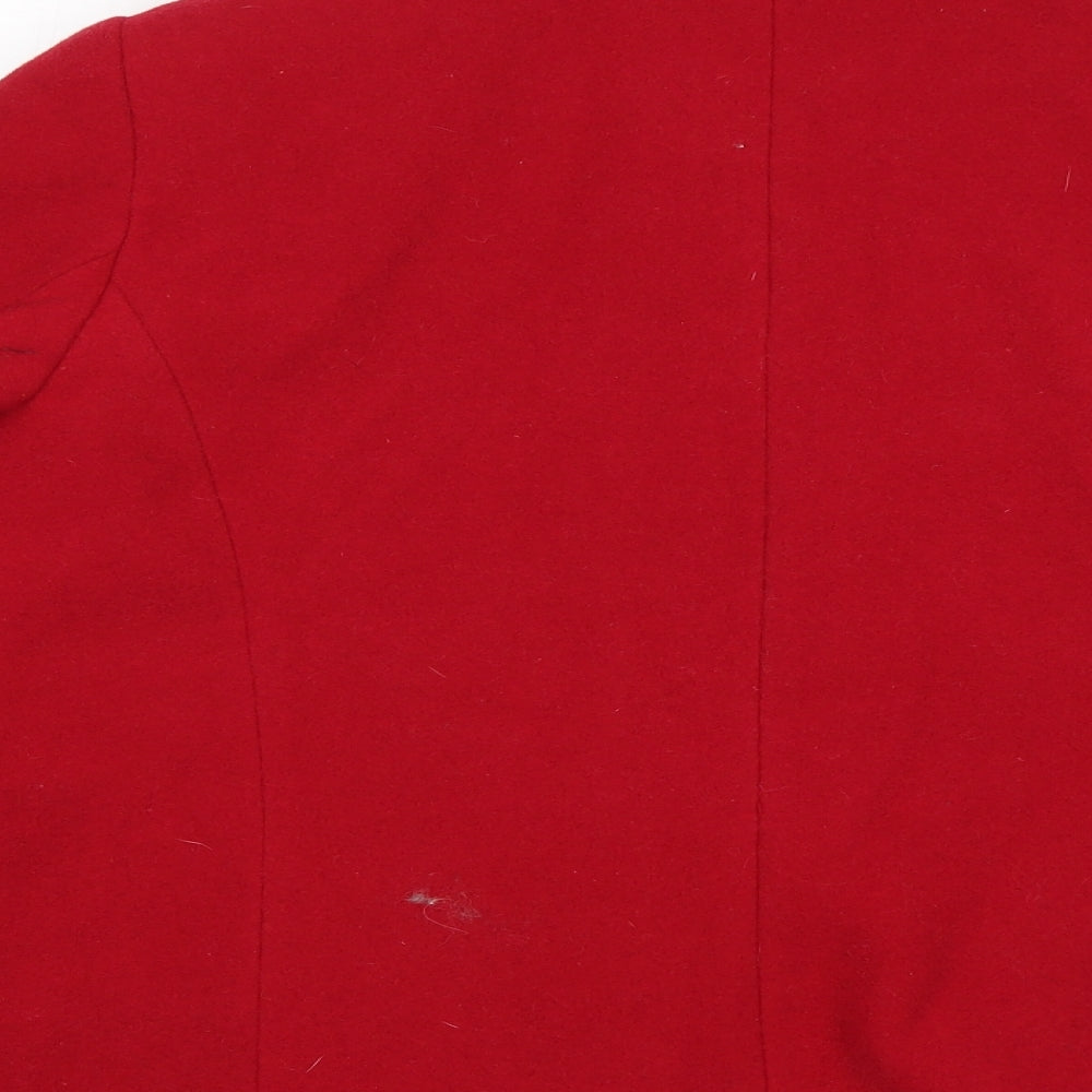 BM Womens Red   Overcoat Coat Size 14