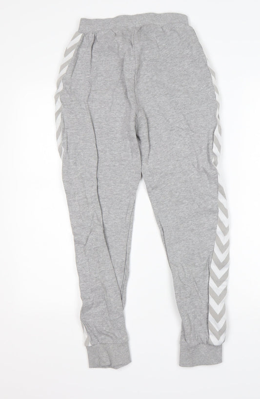 Hummel Mens Grey  Cotton Sweatpants Trousers Size XS L24 in Regular