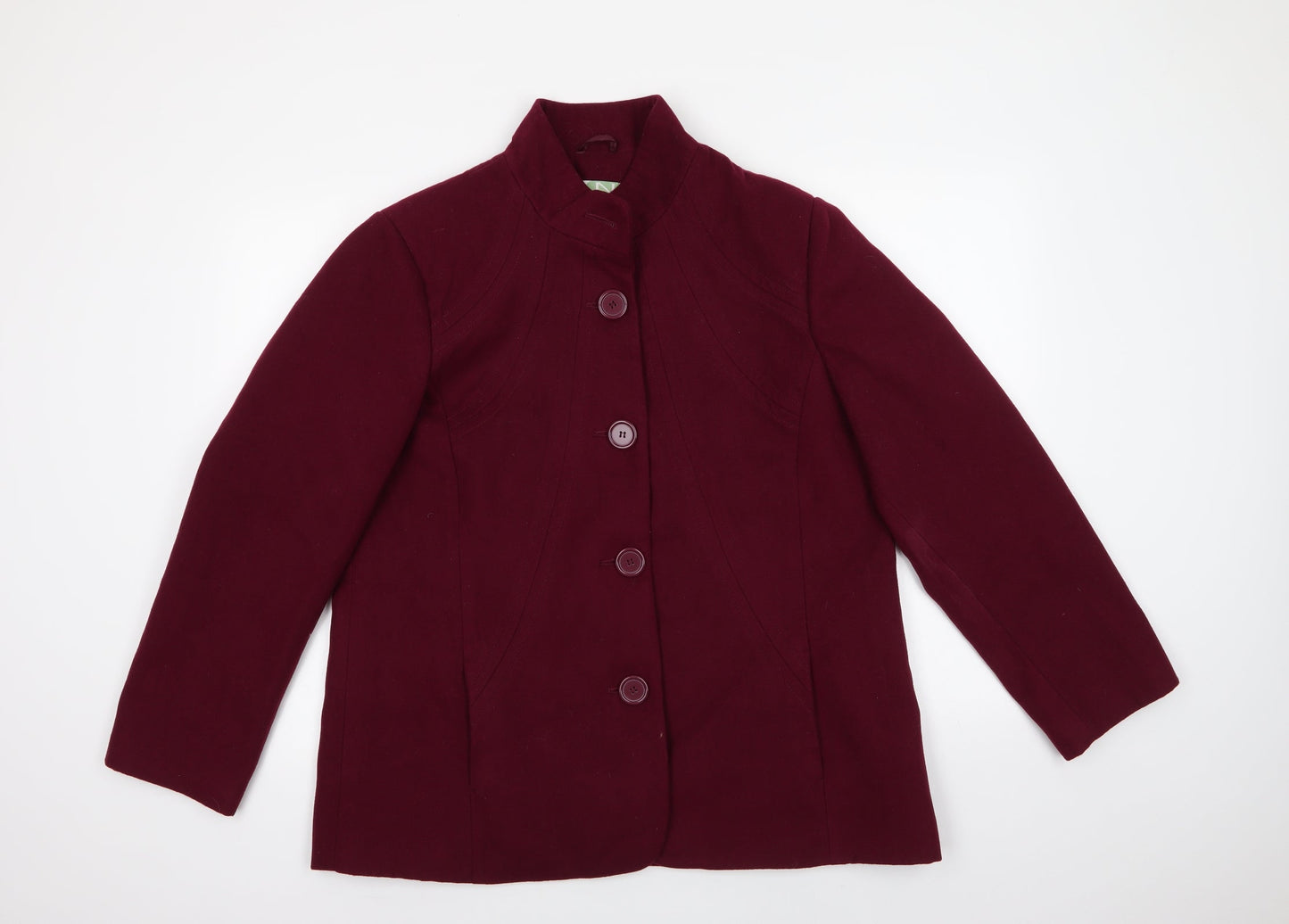 Northmoor Womens Purple   Pea Coat Coat Size 18  Button