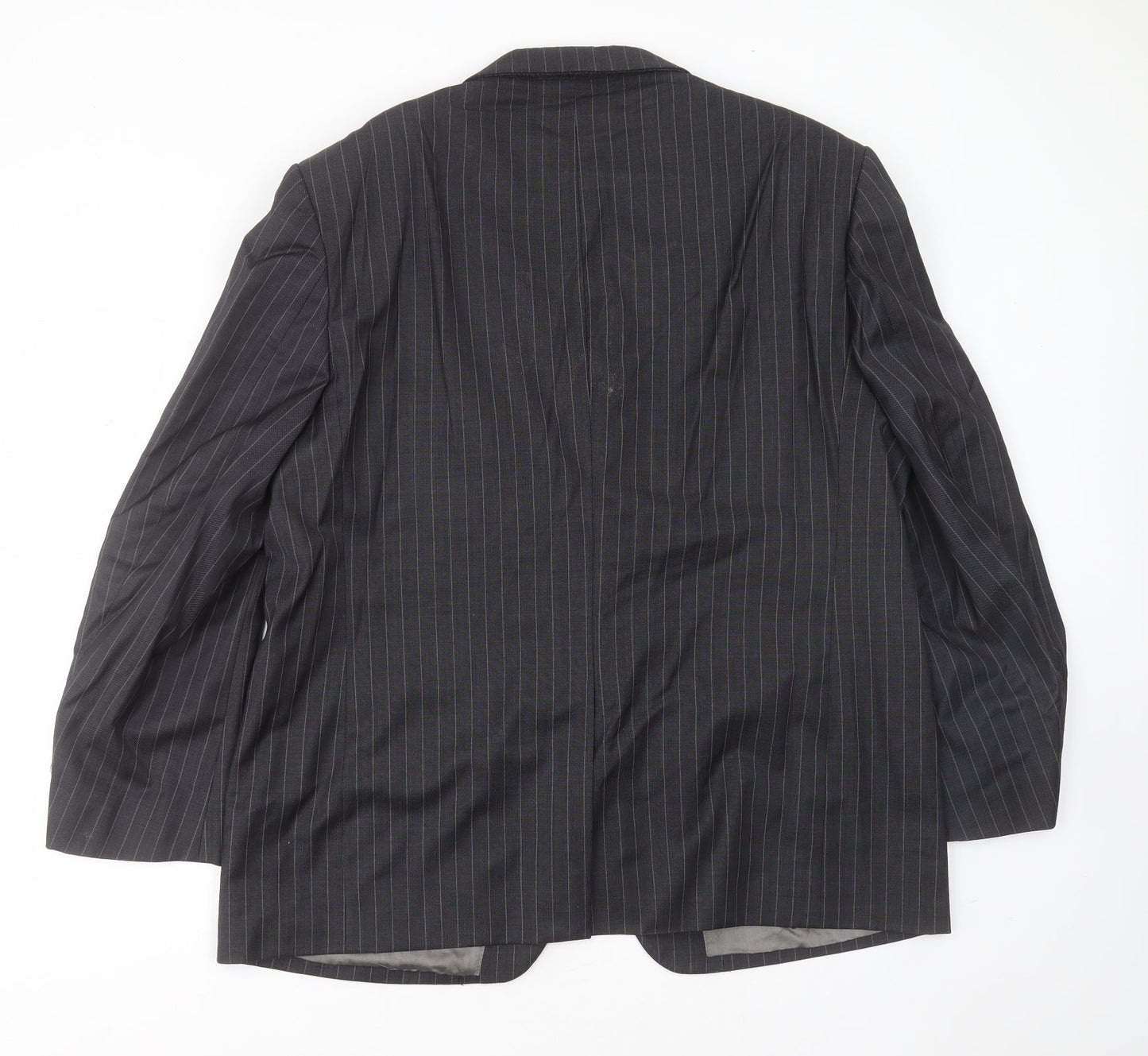 Marks and Spencer Mens Grey Striped Wool Jacket Suit Jacket Size 46
