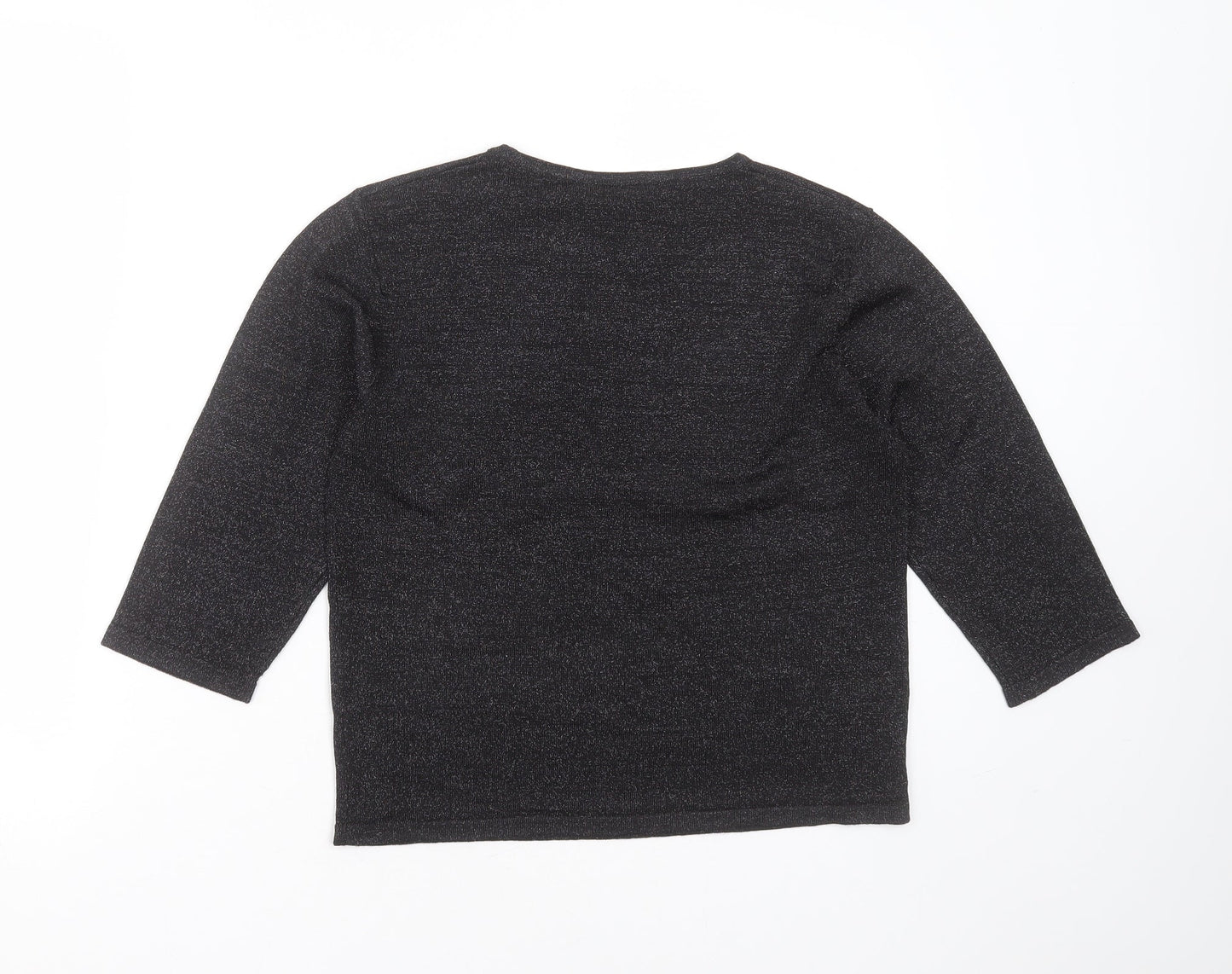 Suchita Womens Black Round Neck  Viscose Pullover Jumper Size S