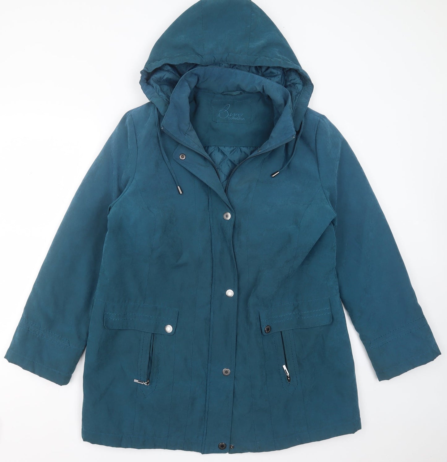 BM COLLECTION Womens Blue   Jacket Coat Size M  Zip