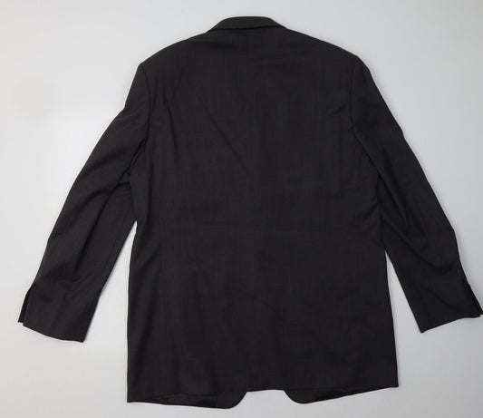 Marks and Spencer Mens Grey  Wool Jacket Blazer Size 44